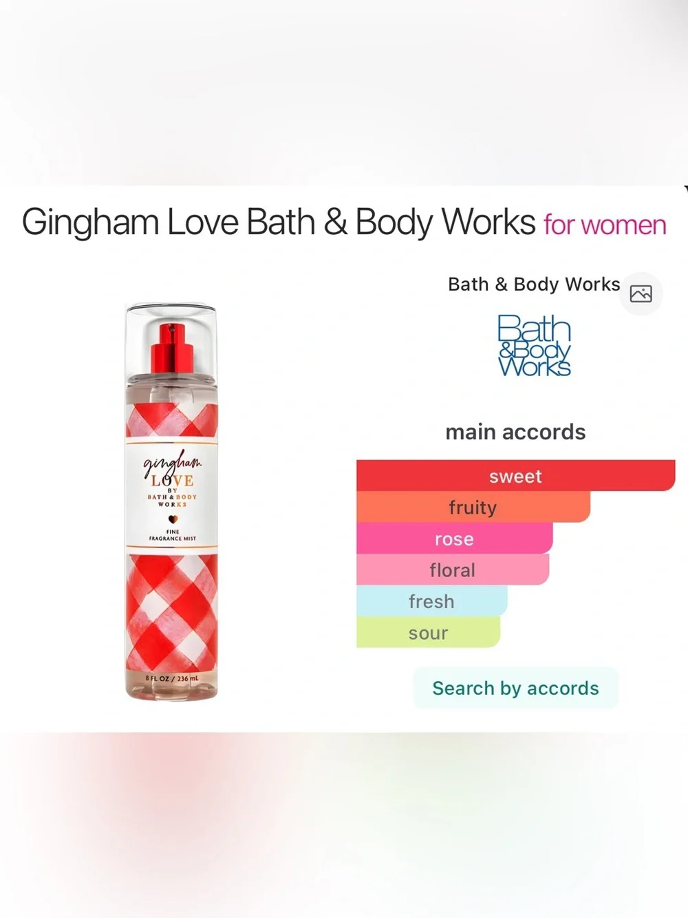 🆕 Gingham Love Fine Fragrance Mist by Bath & Body Works (Discontinued)